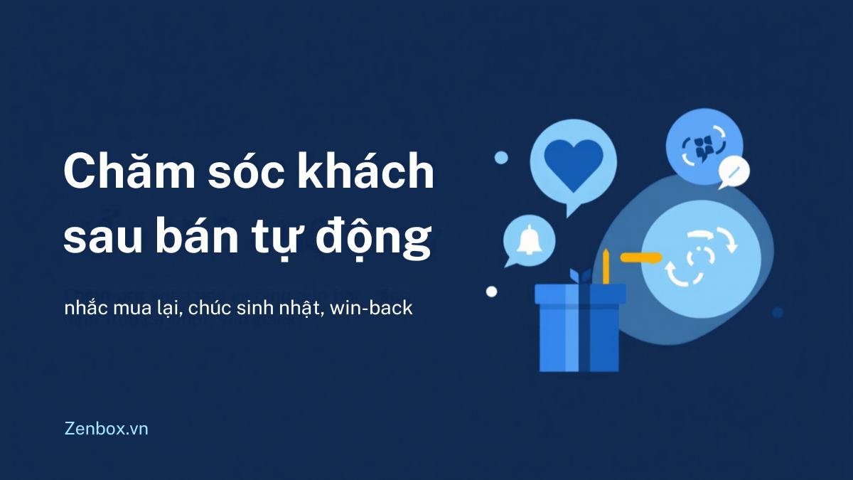 Chăm sóc khách sau bán tự động: nhắc mua lại, chúc sinh nhật, win-back