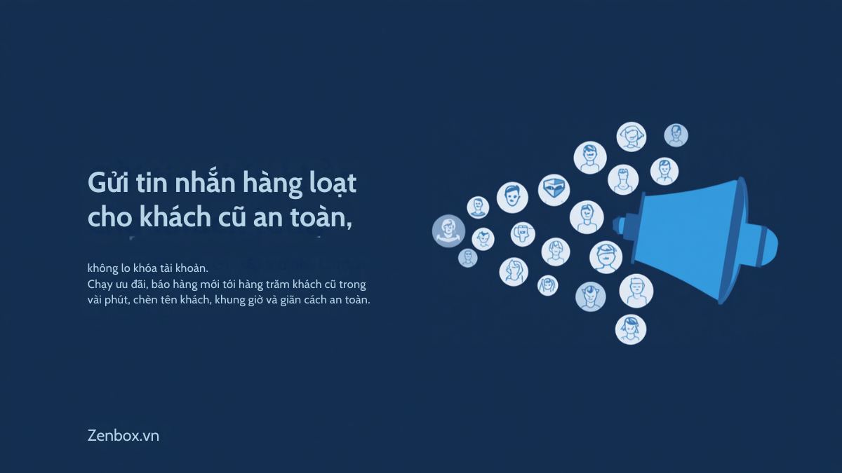 Gửi tin nhắn hàng loạt cho khách cũ an toàn, không lo khóa tài khoản