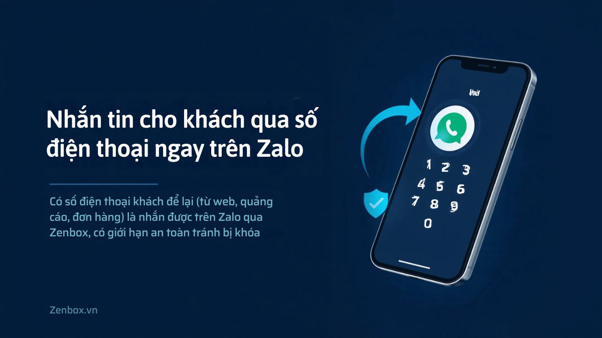 Nhắn tin cho khách qua số điện thoại ngay trên Zalo