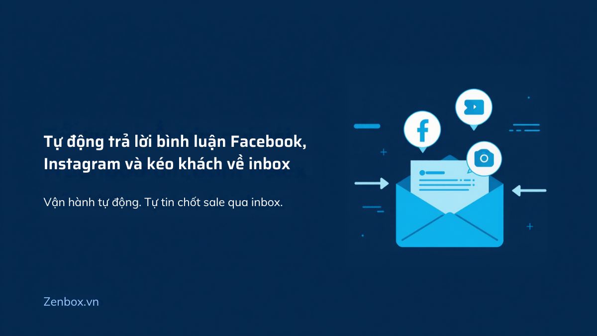 Tự động trả lời bình luận Facebook, Instagram và kéo khách về inbox